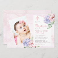 Hydrangea Blooms Girl Baby Photo Baptism