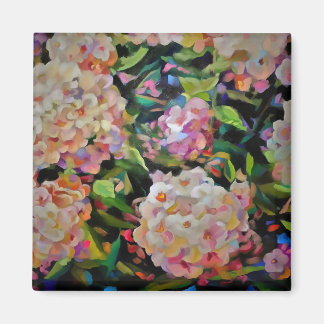 Hydrangea Blossom Decorative Floral Art Pink Magnet
