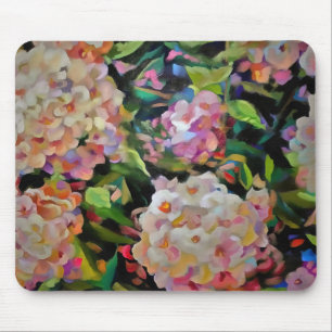 Hydrangea Blossom Decorative Floral Art Pink Mouse Mat