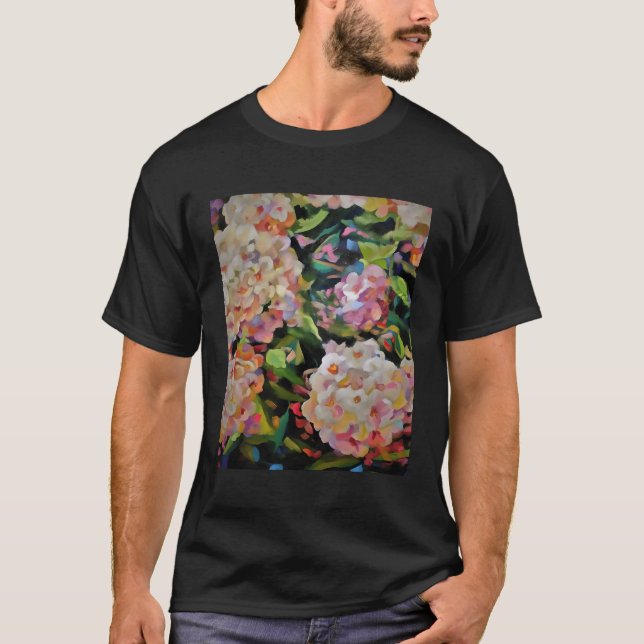 Hydrangea Blossom Decorative Floral K Florets T-Shirt (Front)