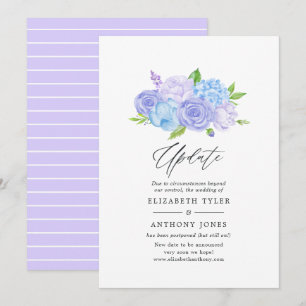 Hydrangea Blue and Light Lavender Wedding Update I Invitation