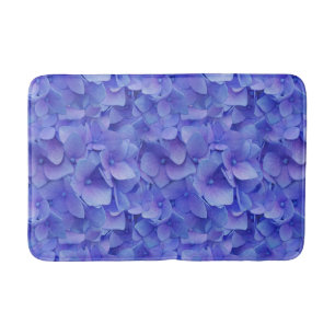 Hydrangea blue bath mat