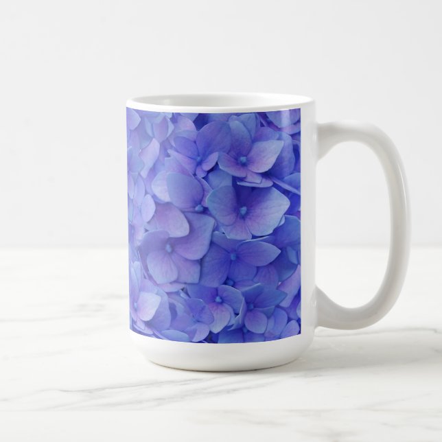 Hydrangea Blue  Coffee Mug (Right)