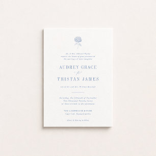 HYDRANGEA Blue Floral Wedding Invitation