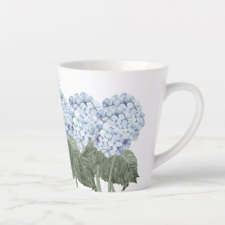 Hydrangea Blue Flower Latte Mug