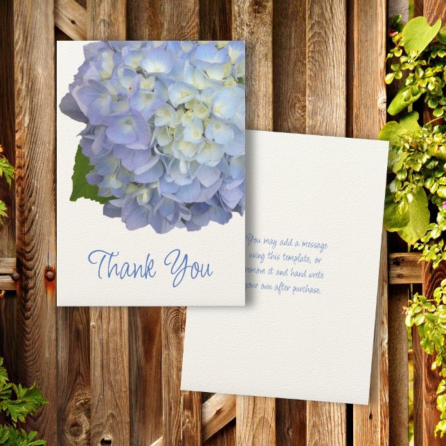 Hydrangea Blue Flower Thank You Message Invitation (Creator Uploaded)