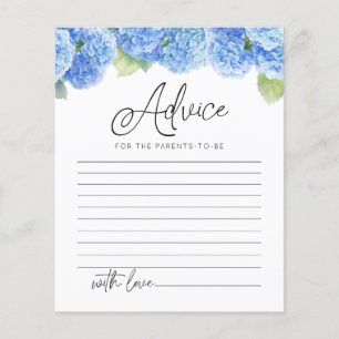 Hydrangea Blue Flowers Advice Parents Baby Shower