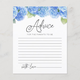 Hydrangea Blue Flowers Advice Parents Baby Shower