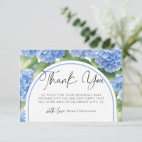 Hydrangea Blue Flowers Baby Shower