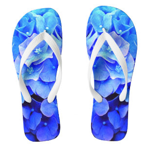 Hydrangea Blues Flip Flops