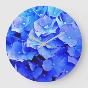 Hydrangea Blues Large Clock