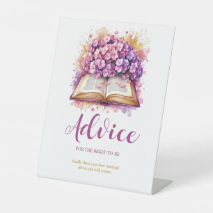 Hydrangea Book Theme Advice Sign