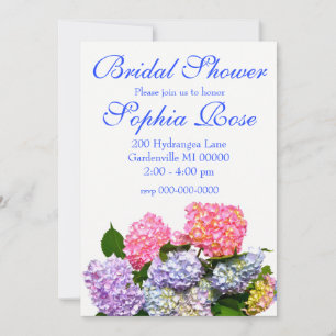 Hydrangea Bouquet  - bridal shower Invitation