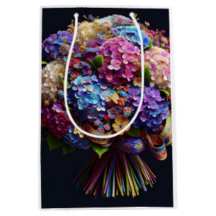  Hydrangea bouquet, by Natasha Us   Medium Gift Bag