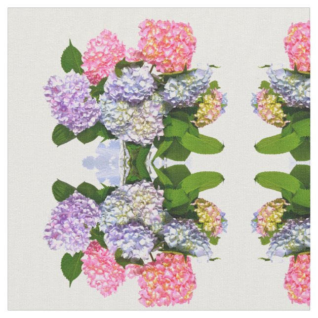 Hydrangea Bouquet Fabric (Close Up)