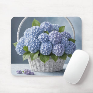 Hydrangea Bouquet In a Basket Mouse Mat