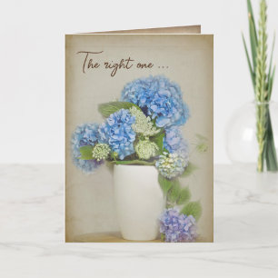 Hydrangea Bouquet In Vase Card