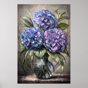 Hydrangea Bouquet Poster – Floral Still Life