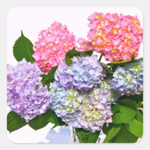 Hydrangea Bouquet Square Sticker