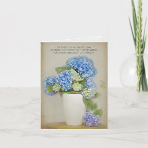 hydrangea bouquet sympathy Thank You Card