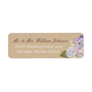 Hydrangea Bouquet Wedding Label