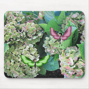 Hydrangea & Butterfairies Mouse Mat