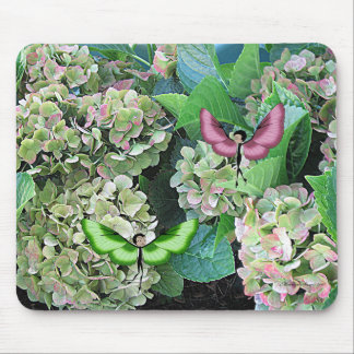 Hydrangea & Butterfairies Mouse Mat