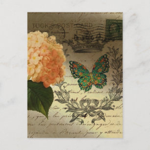 Hydrangea butterfly crown french country postcard