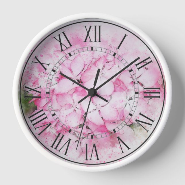 Hydrangea  Clock (Front)