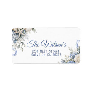 Hydrangea Coastal, Blue Floral Corner Spray Label