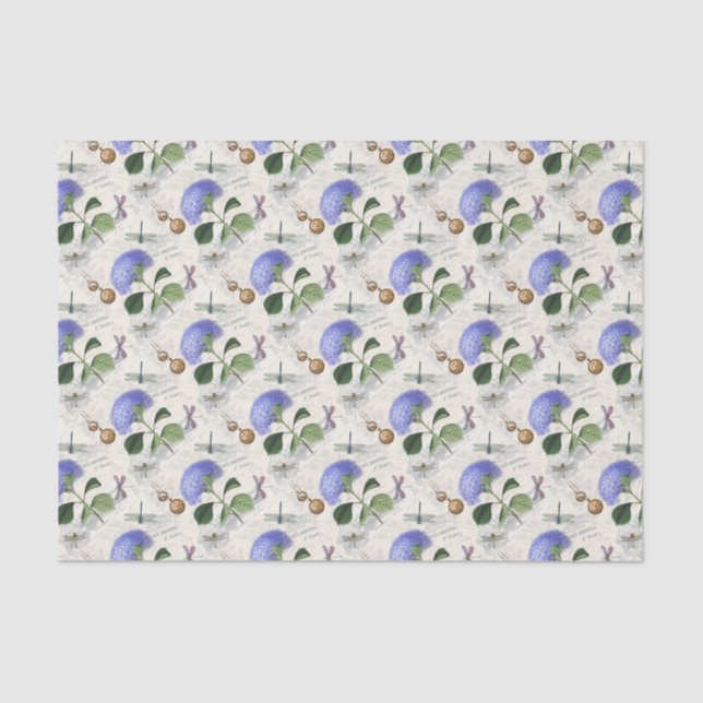 Hydrangea Collage Tissue Paper (Front)