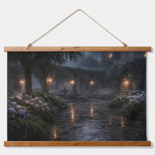 Hydrangea Courtyard Tapestry