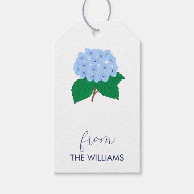 Hydrangea Custom Gift Tags (Front)