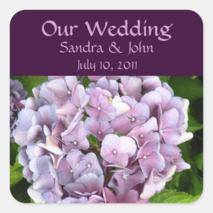 Hydrangea Custom Wedding Stickers