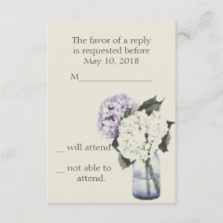 Hydrangea Dreams RSVP Card
