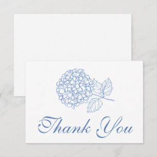 Hydrangea Dusty Blue Elegant Floral Thank You