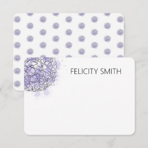 Hydrangea Elegant Personalised Stationery Blue Card