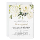 Hydrangea Elegant White Gold Rose Floral Wedding