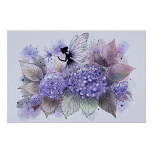 Hydrangea Fairy Poster