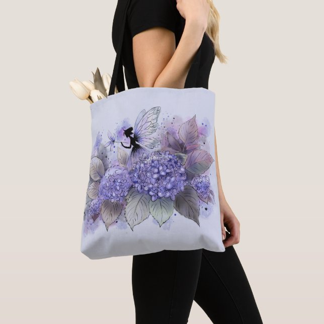 Hydrangea Fairy Tote Bag (Close Up)