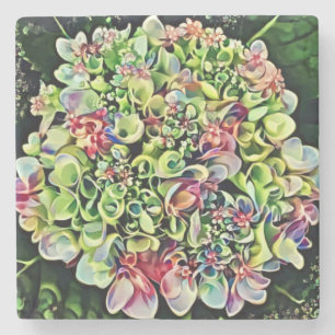 Hydrangea Fantasy Art Marble Coaster