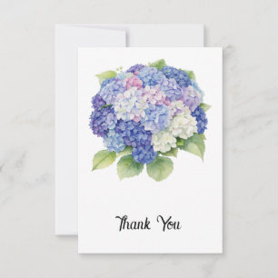 Hydrangea Flat Thank You Card