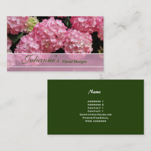  Hydrangea Floral Business Cards