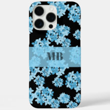 hydrangea floral name initials monogram unique