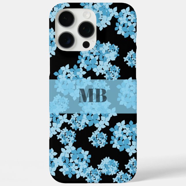 hydrangea floral name initials monogram unique Case-Mate iPhone case (Back)