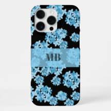 hydrangea floral name initials monogram unique