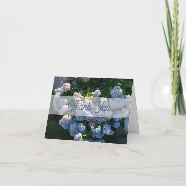 Hydrangea Floral Thank You Card (Front)