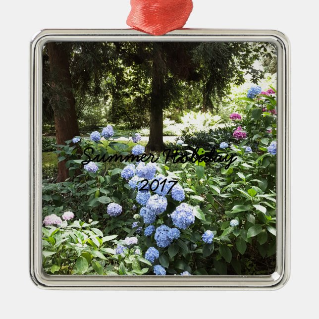 Hydrangea Floral Trees Nature Photography Metal Tree Decoration (Front)