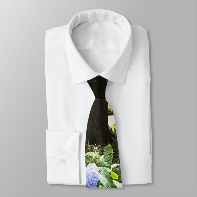 Hydrangea Floral Trees Nature Photography Tie (Tied)
