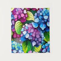 Hydrangea Flower Abstract Art Floral Colourful